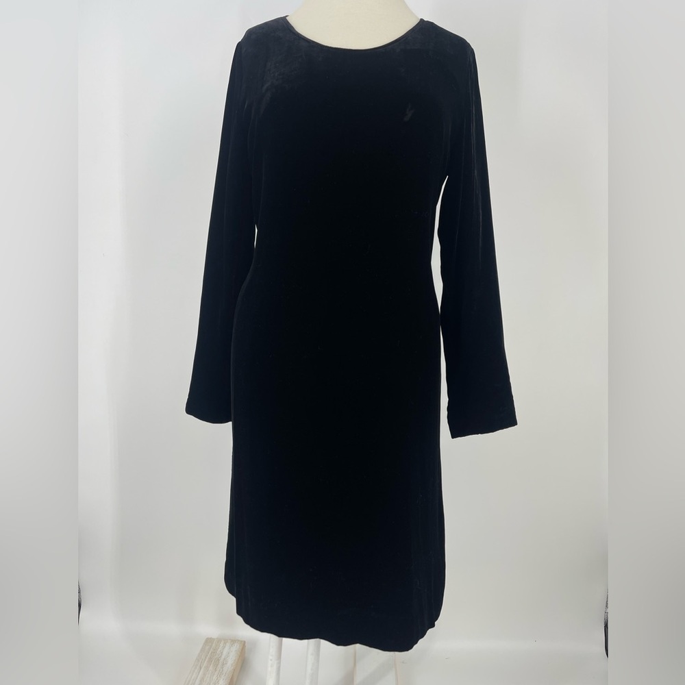 J Jill Black Velvet Dress (B43#8)